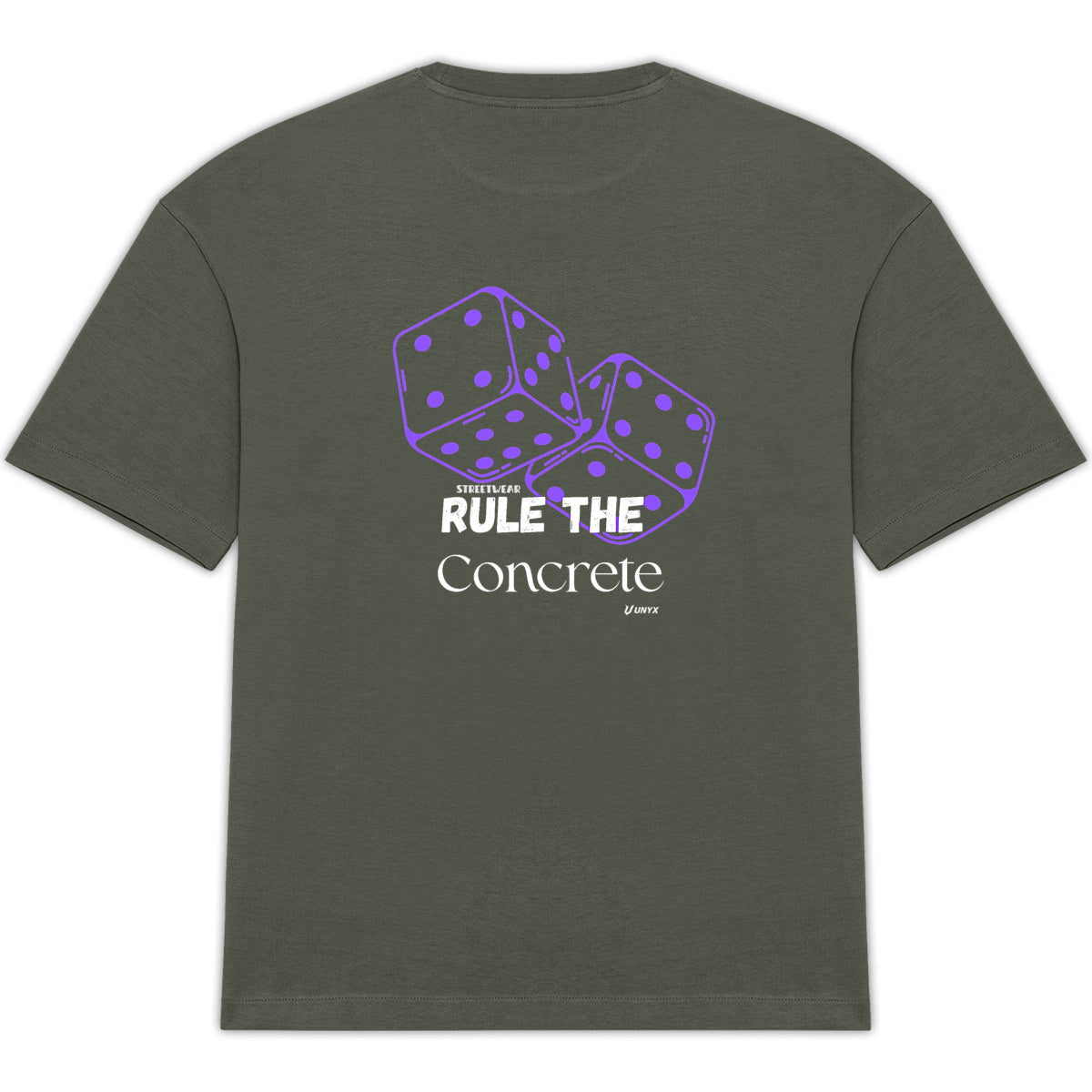 T-shirt Unisexe Oversized avec Écriture - dos_1