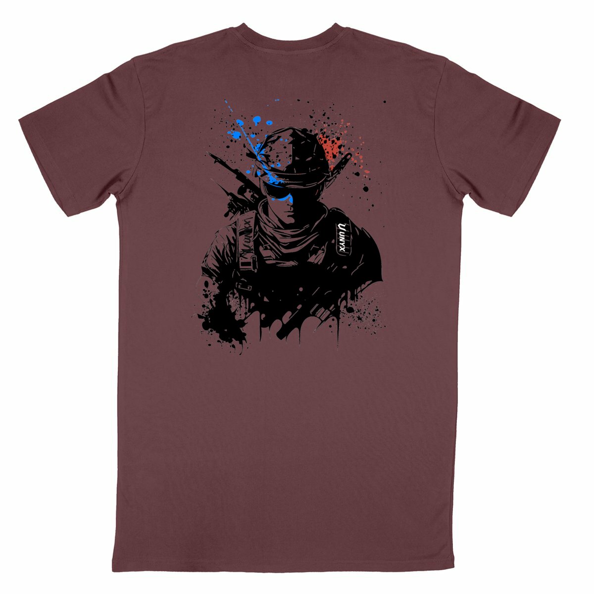 t-shirt militaire unyx - dos_bordeaux