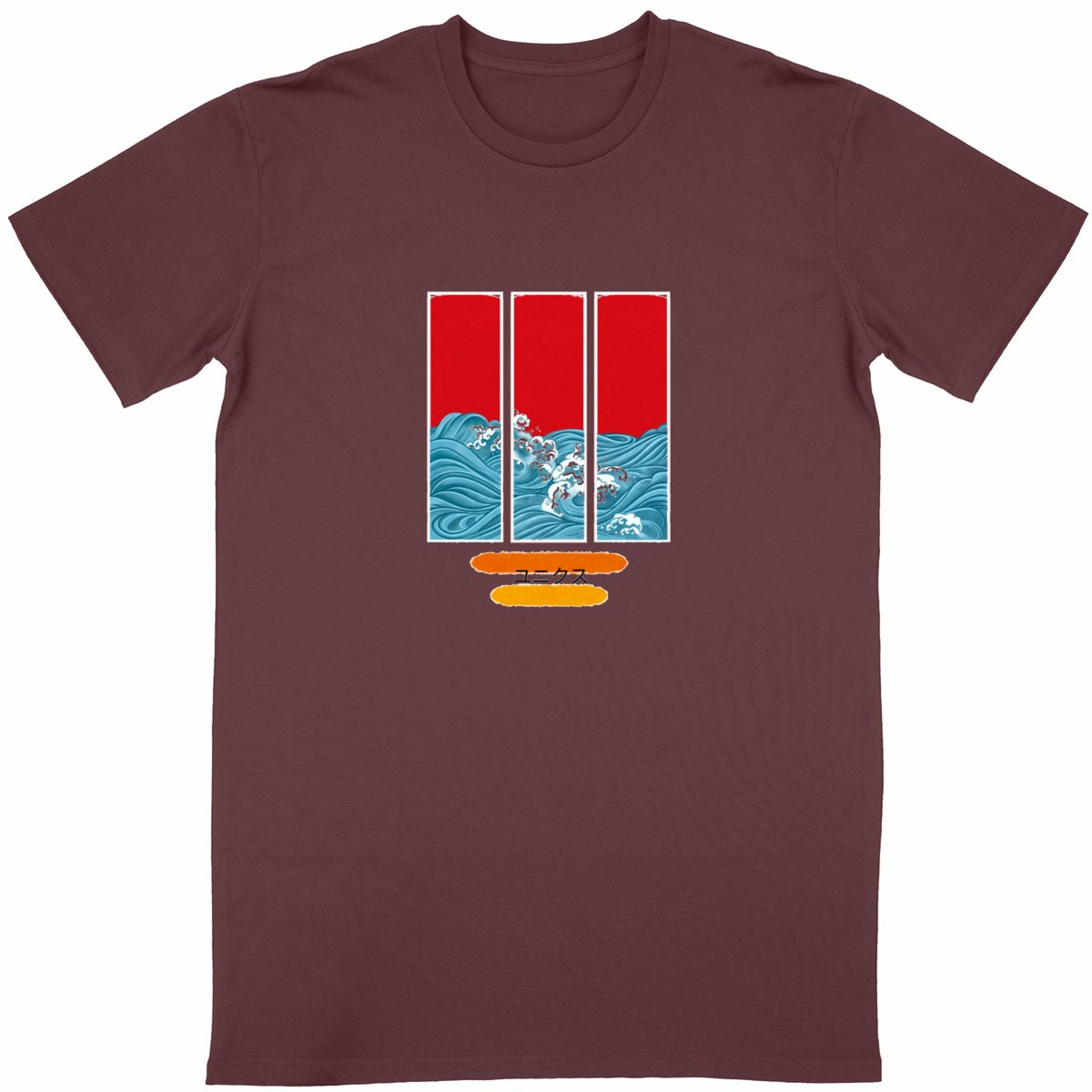 t-shirt Unyx vague - face_bordeaux
