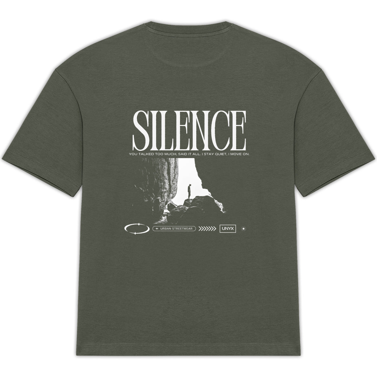 t-shirt silence unyx - dos_1