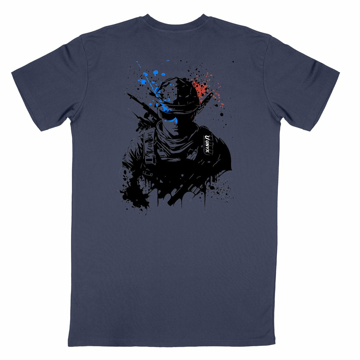 t-shirt militaire unyx - dos_bleumarine