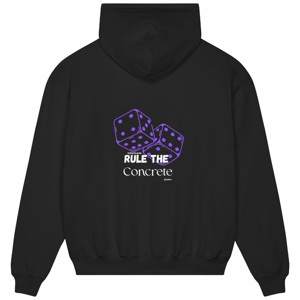 Sweat à capuche Unisexe Oversized Streetwear - dos_noir