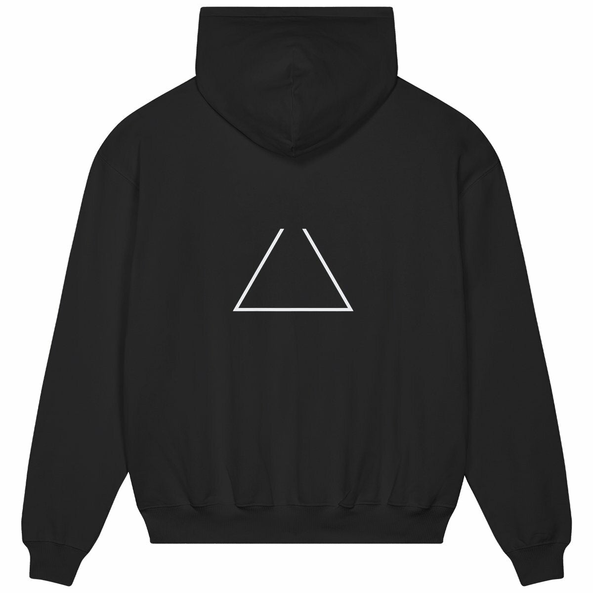 Sweat à capuche Unisexe Oversized avec logo et triangle - dos_noir