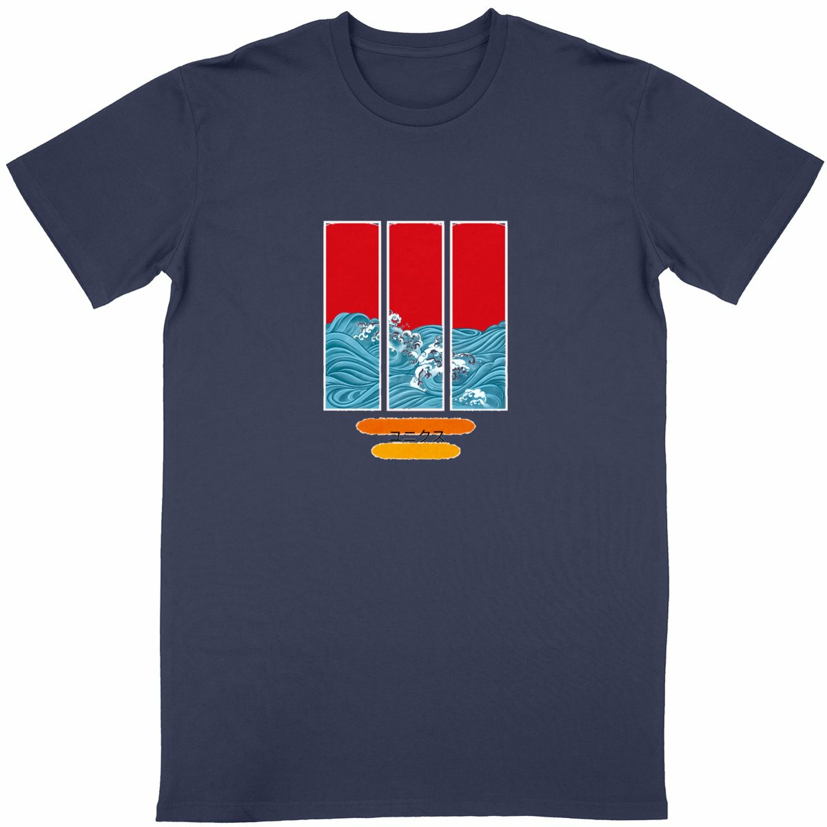 t-shirt Unyx vague - face_bleumarine